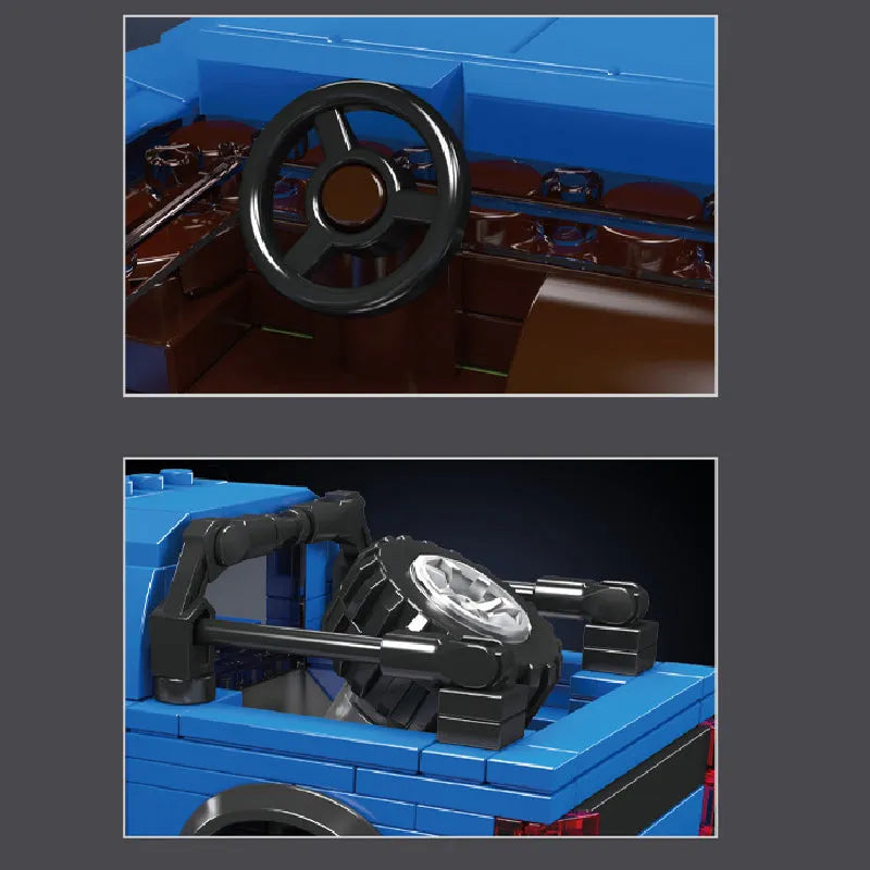 Mould King Building Block Set: Mini Raptor Pickup Car Champions, Model K27057