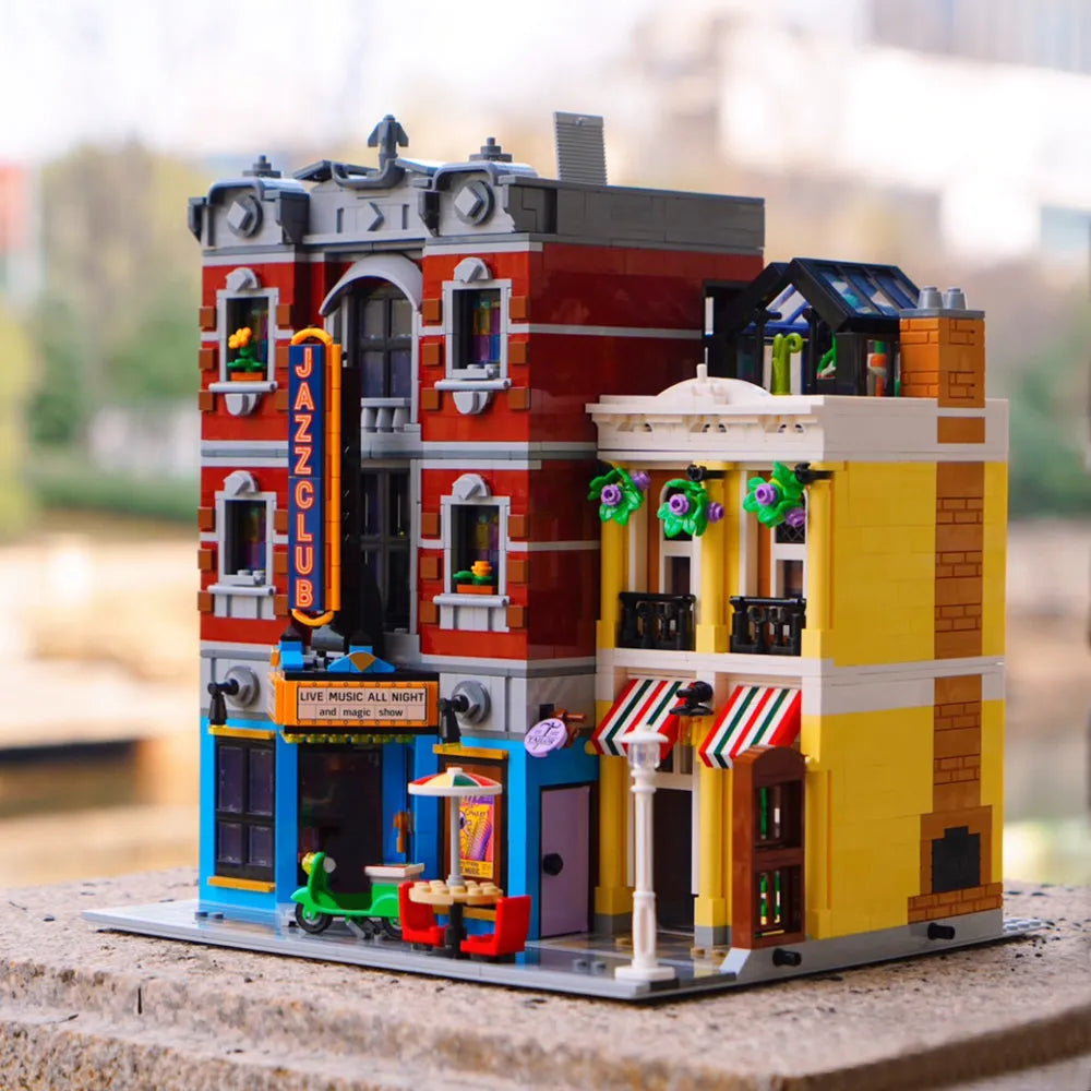 MOC Building Block Set: Jazz Club and Pizzeria, Model 56888