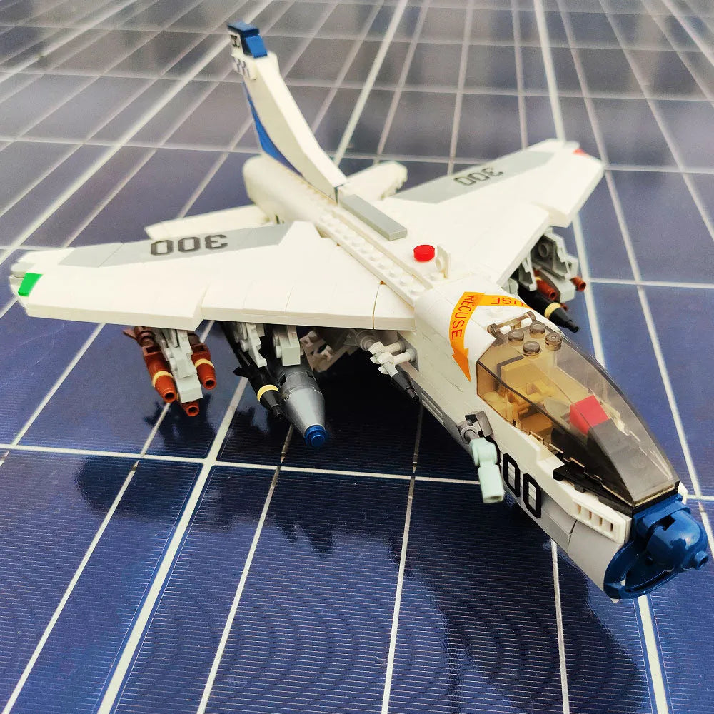 JieStar MOC Building Block Set: Aircraft A-7 Fighter Jet Attack Plane, Model 61044