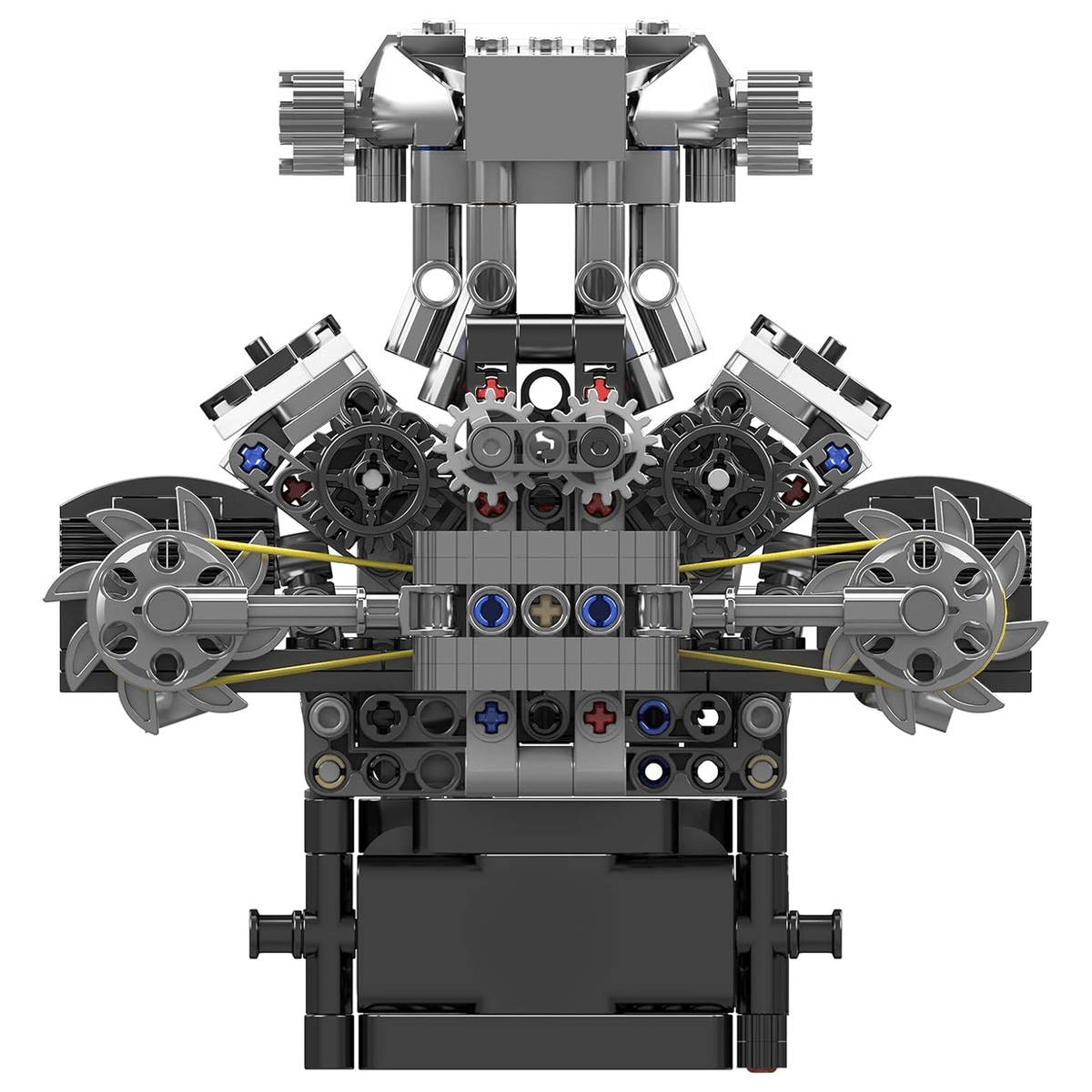 Trilumity Building Block Set: Motorised British Mcl Supercar V8 Engine (737-Piece)