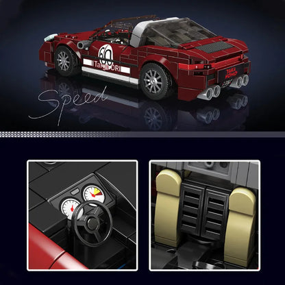 Mould King Building Block Set: Mini 911 Targa Speed Car Champions, Model K27060