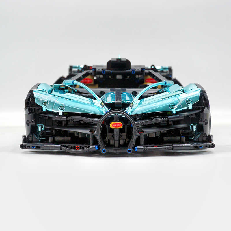 Trilumity Bugatti Bolide W16, Electroplating Lake Blue Customized Version Building Block Set, 1:8 Scale, Remote Control, 3,588-Piece
