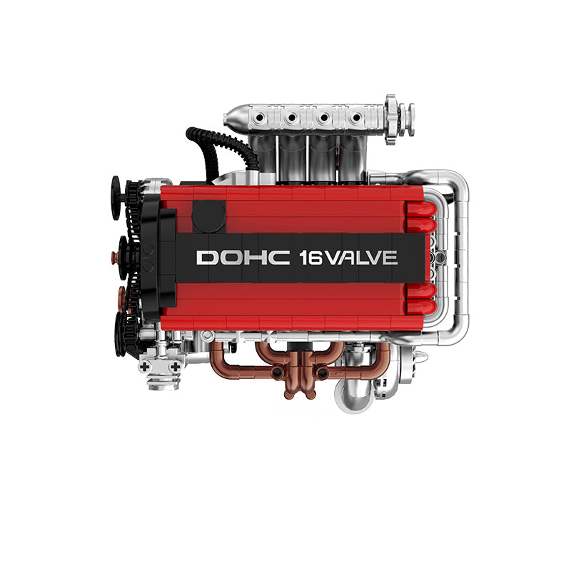 Trilumity Motorized Building Block Set: 🏁 4G63t | L4 Japanese Engine | Turbocharged Performance Model | 917-Piece