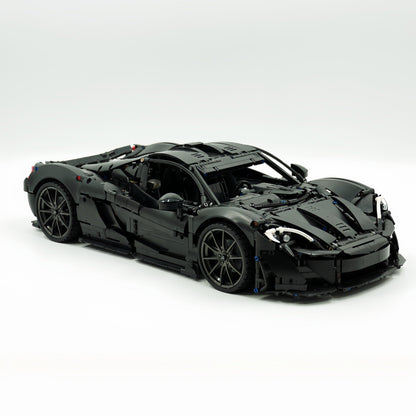 Trilumity Building Block Set: 1: 8 The Ultimate British Hybrid Hypercar | Matt Black Custom Edition(3893-Piece)
