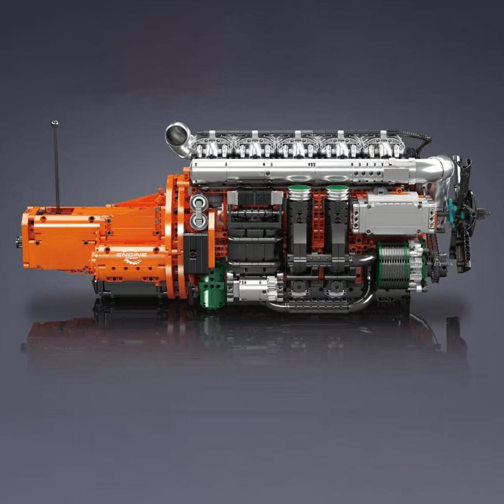 Trilumity Motorized Building Block Set: Scania Inline-6 Truck Engine (3236-Piece)