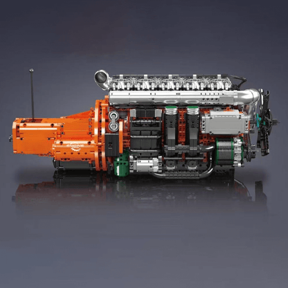 Trilumity Motorized Building Block Set: Scania Inline-6 Truck Engine (3236-Piece)