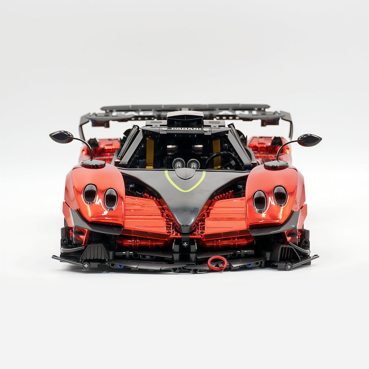 Trilumity Building Block Set: 1:8 Pagani Zonda R | Mirror Blood Red Paint Italian Hypercar (3300+-Piece)