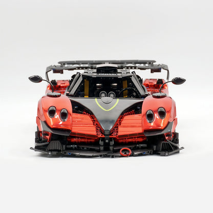 Trilumity Building Block Set: 1:8 Pagani Zonda R | Mirror Blood Red Paint Italian Hypercar (3300+-Piece)