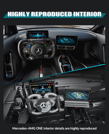 Trilumity Motorized Building Block Set: 1: 8 Mercedes AMG One Building Set with Remote Control, Fully Detailed Simulation, The Ultimate Collectible