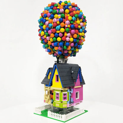 JieStar MOC Building Block Set: Balloon Up House, Model JJ9047
