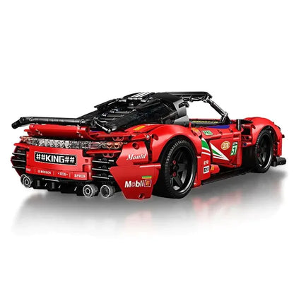 Mould King MOC Building Block Set: Motorized Porsche 911 Super Car, Model 13176