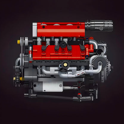 Trilumity Building Block Set: Motorised V8 Engine | 1:24 Scale | 664-Piece