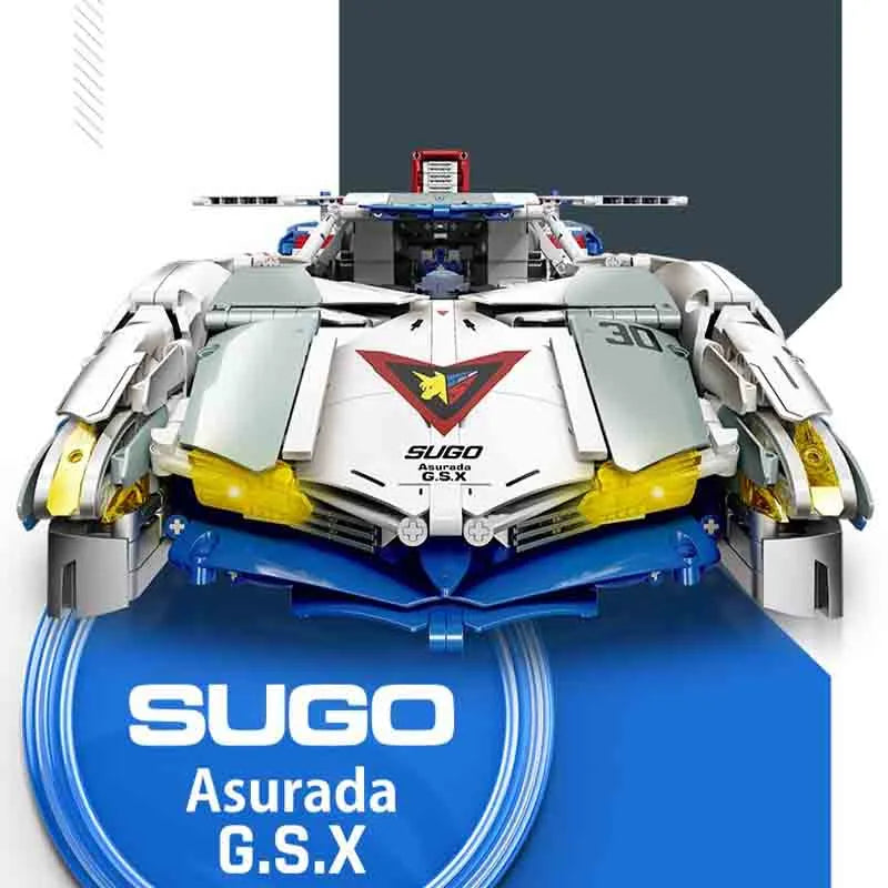 JieStar MOC Motorized Building Block Set: SUGO Asurada GSX Sports Car, Model 92033
