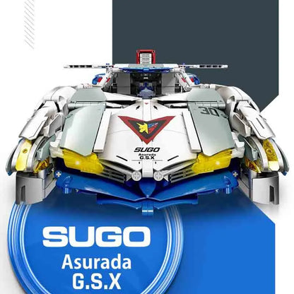 JieStar MOC Motorized Building Block Set: SUGO Asurada GSX Sports Car, Model 92033