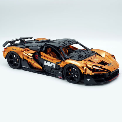 Trilumity Motorized Building Block Set: 1:8 The Ultimate British Woking Hypercar | Orange-Gold Custom Edition | Shipped in Original Gift Box