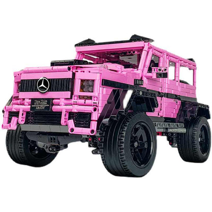 Trilumity Building Block Set: 1:8 Pink Mercedes-Benz G800 4×4 Squared Brabus (2687+Piece)