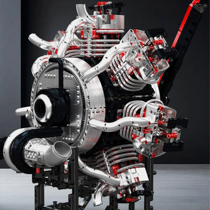 Trilumity Building Block Set: The Ultimate Motorised Radial Aircraft Engine | 3090Piece