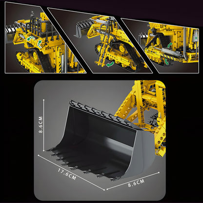Trilumity Pneumatic Backhoe Loader Building Block Set, Remote Control, 3,960-Piece