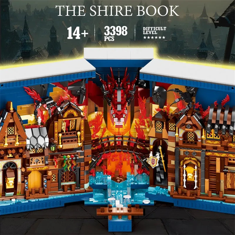 Reobrix MOC Building Block Set: Lord of Rings Movie MOC Hobbit Book, Model RE66035