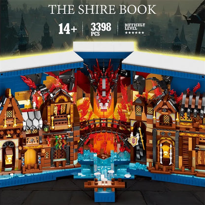 Reobrix MOC Building Block Set: Lord of Rings Movie MOC Hobbit Book, Model RE66035