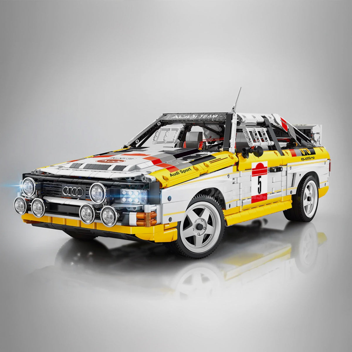Trilumity Building Block Set: 1: 8 Audi Rally Quattro S1 Group B 1984, Genuine Authorization (3887+Piece)