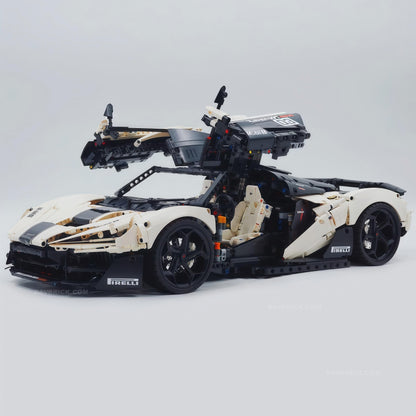 Trilumity Motorized Building Block Set: 1:8 The Ultimate British Woking Hypercar | White Custom Edition | Shipped in Original Gift Box (4200+-Piece)