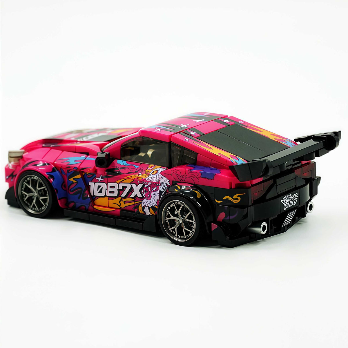 Trilumity Building Block Set: Toyota Supra r32 1097x with Container Display Case (415-Piece)