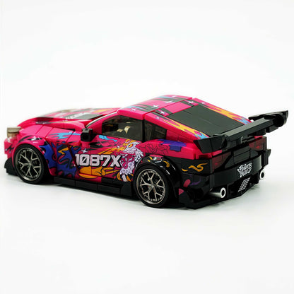 Trilumity Building Block Set: Toyota Supra r32 1097x with Container Display Case (415-Piece)