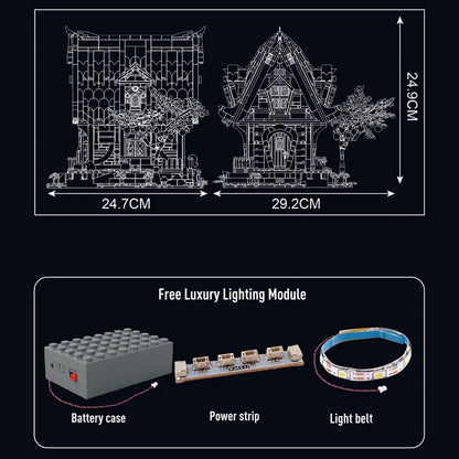Mould King MOC Building Block Set: Medieval City Log Cabin, Model K16054