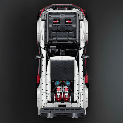 Trilumity Motorized Building Block Set: 1:8 Nissan GT-R R35 Widebody Edition | White Beast | 3939+-Piece