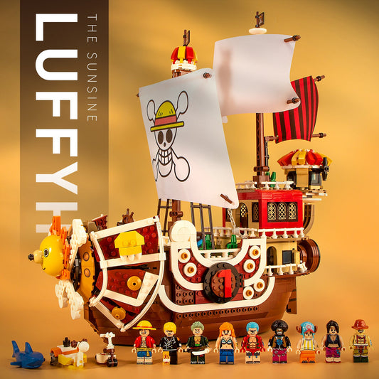 Trilumity One Piece Pirate Ship Thousand Sunny, Free Dolls Building Block Set, 1,484-Piece