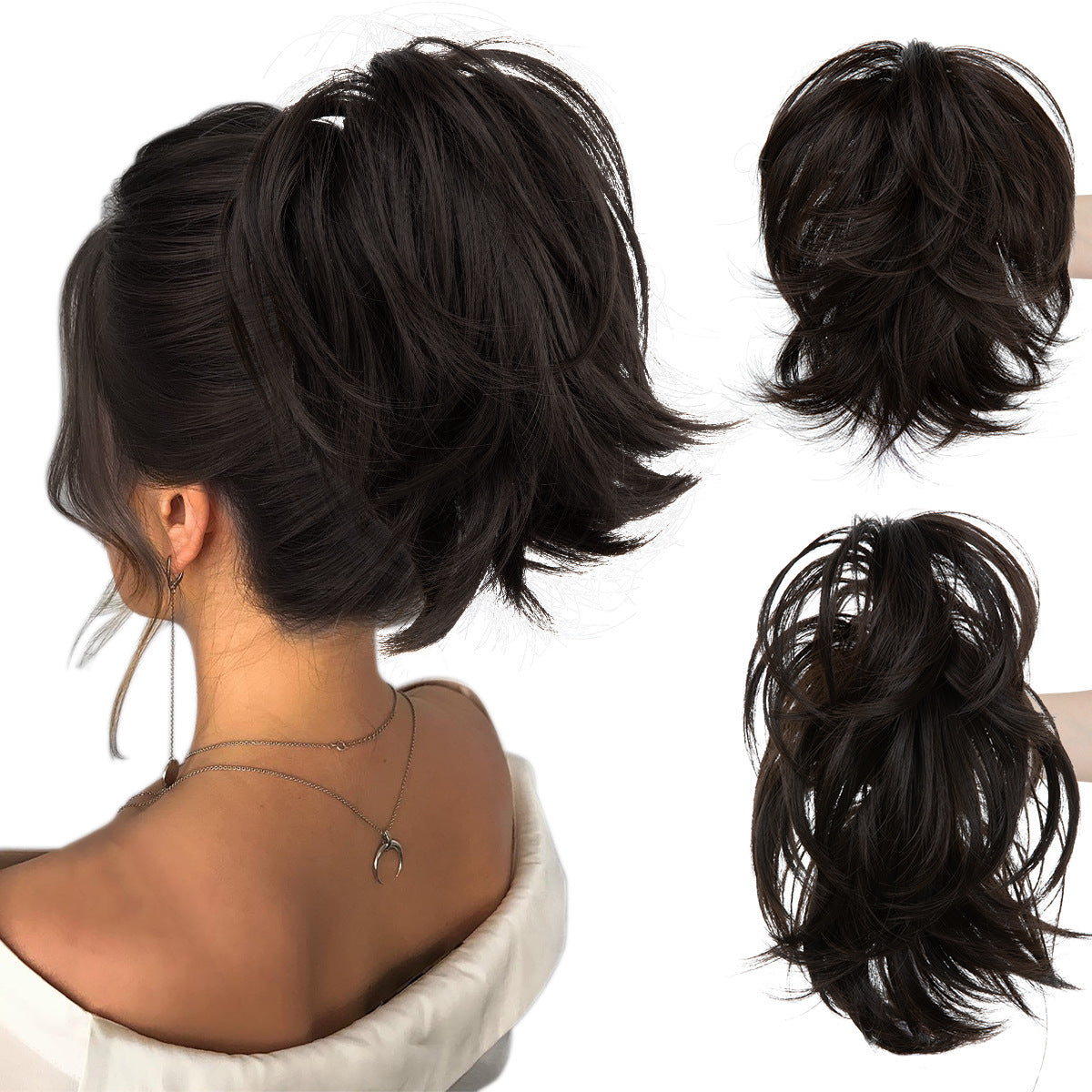Trilumity Curly Ponytail in 1B, colour reference