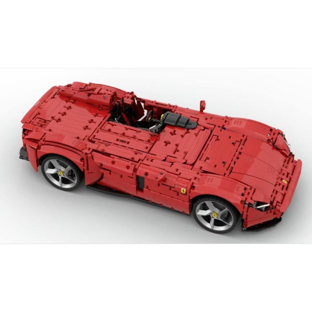 Trilumity MOC Building Block Set: 1:8 Italian Red Hypercar | MOC Set (3587-Piece)