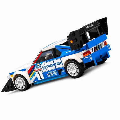 Trilumity Building Block Set: 1:24 Peugeot 405 T16 | Includes a Complete Set of Stickers (356-Piece)