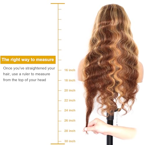 Trilumity Honey Blonde Ombre 13X4 Body Wave 100% Human Hair - Honey Blonde Hair Replacement Wig