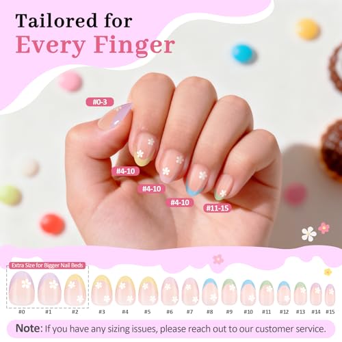 Trilumity 128 Pieces For Kids Short Almond Soft Gel - Nude Pink Press On Nails