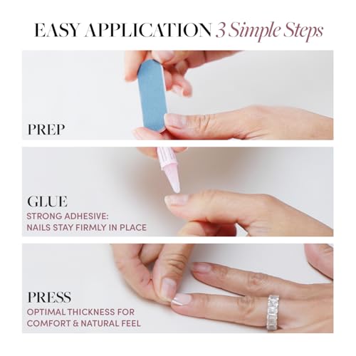 Trilumity Sugar Bb Spring Nails Short Almond Soft Gel - Pink Press On Nails