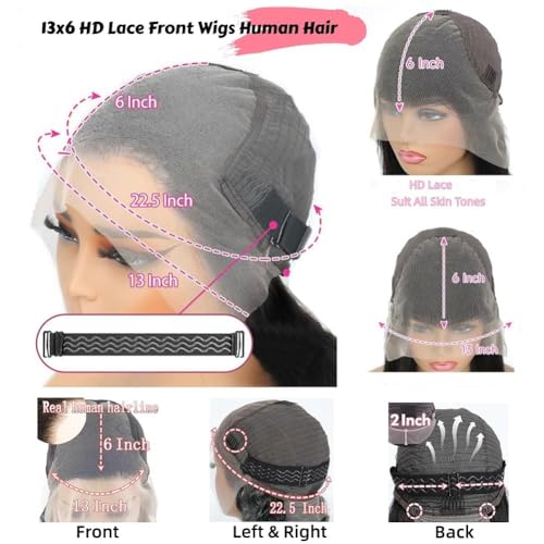 Trilumity Straight 13X6 200 Straight Human Hair - Natural Color Hair Replacement Wig