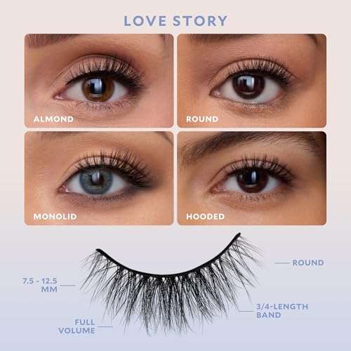Trilumity Effortless Self-Adhesive Strip Faux Mink Fiber - Black False Lashes