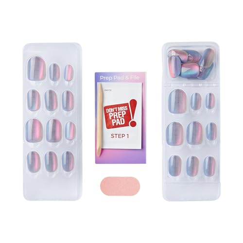Trilumity Fly Short Oval Gel - Nude Pink Press On Nails