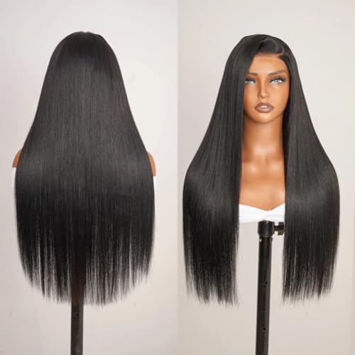 Trilumity 13X6 Front Straight Human Hair - Natural Black Hair Replacement Wig