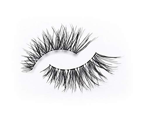 Trilumity Fluttery Light Wispy Cat Eye Faux Mink Fiber - Black False Lashes