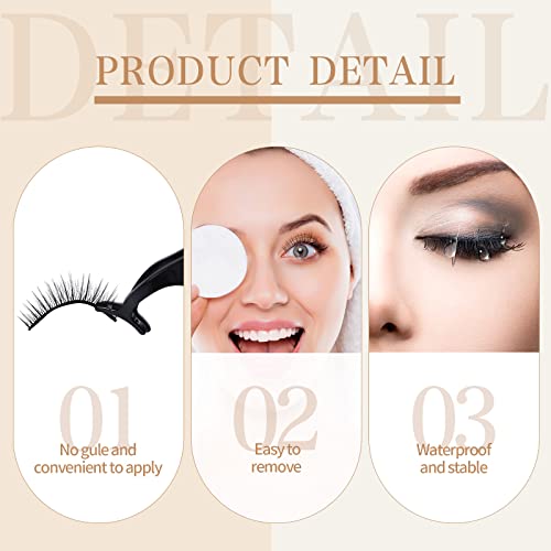 Trilumity Reusable Self Adhesive Strip Faux Mink Fiber - Black False Lashes