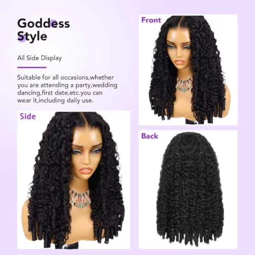 Trilumity Burmese 250 Density 13X6 Curly Human Hair - Natural Black Hair Replacement Wig