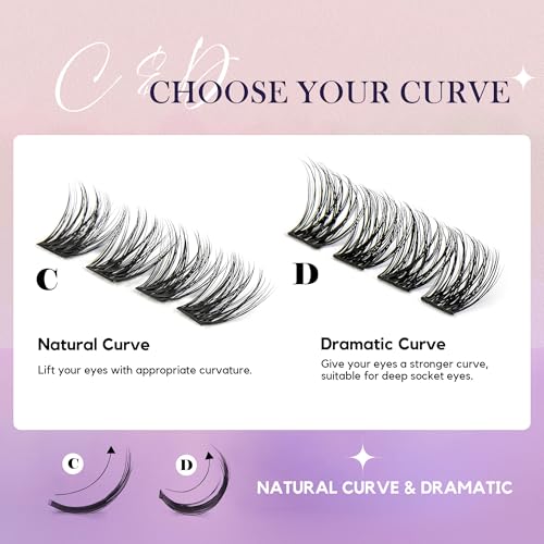 Trilumity Lash Clusters Gq19 Individual Cat Eye Faux Mink - Black False Lashes
