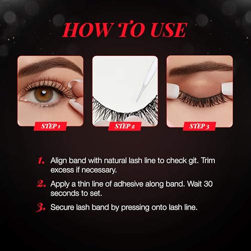 Trilumity Multi Dimensional Wispy Faux Mink Fiber - Black False Lashes
