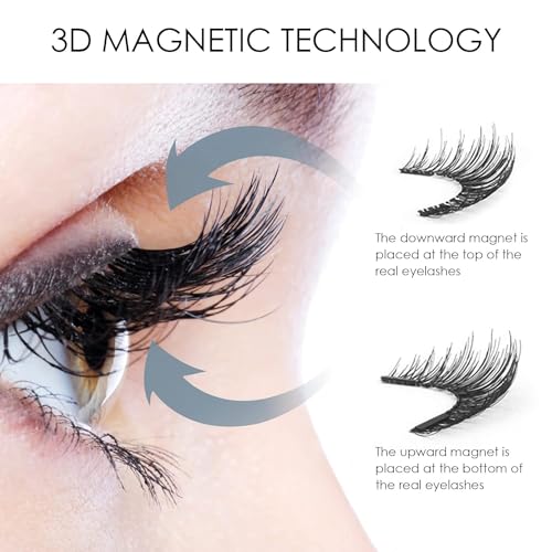 Trilumity Magnetic Look False Lightweight Magnetic Faux Mink Fiber - Black False Lashes