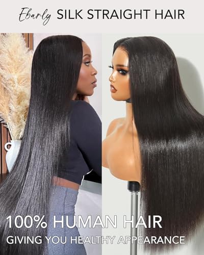 Trilumity 13X6 Straight Glueless Straight 100% Human Hair - Natural Black Hair Replacement Wig
