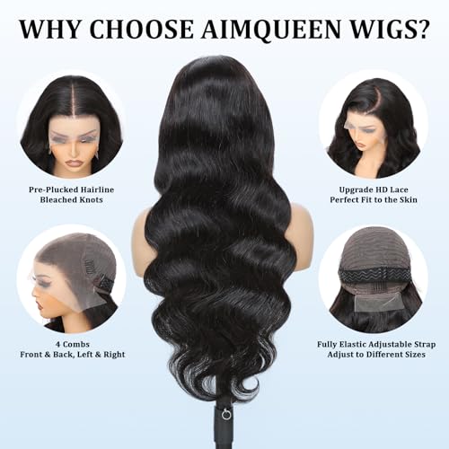 Trilumity 13X6 200 Density 12A Body Wave 100% Human Hair - Natural Color Hair Replacement Wig