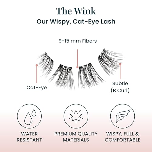 Trilumity Wink Ready Set Natural Faux Mink Fiber - Black False Lashes